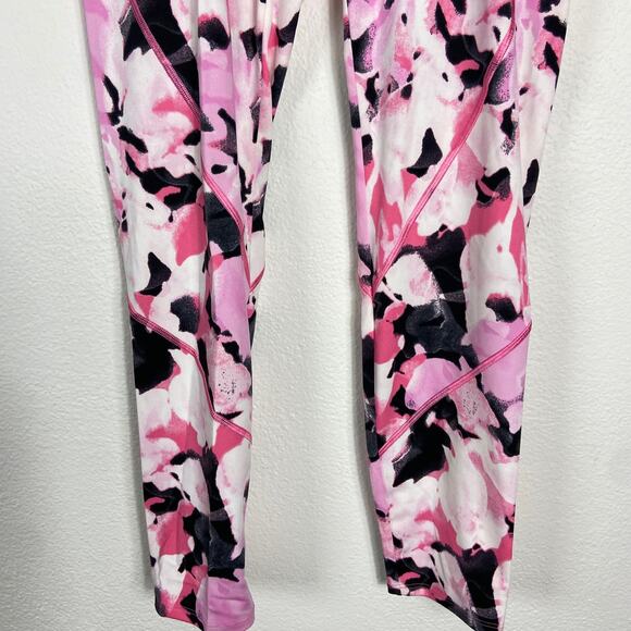 Natori Pink Black Printed Leggings Size S Athleisure Loungewear Knit Pants‎ - Picture 7 of 8